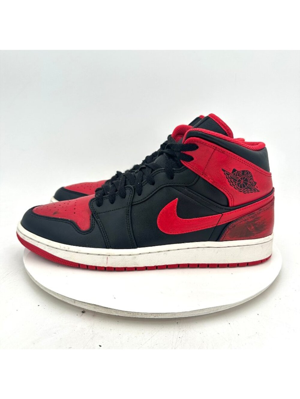 Nike Bred Air Jordan 1 Mid Men Size 12 DQ8426-060 Alternate Black Red Shoes